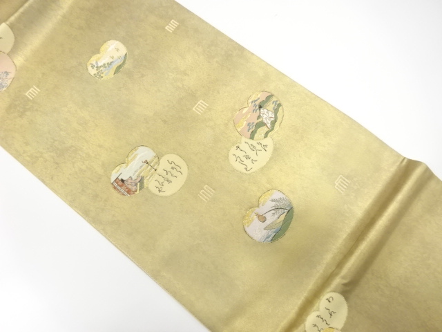 JAPANESE FUKURO OBI / WOVEN SCENERY IN THE PAST